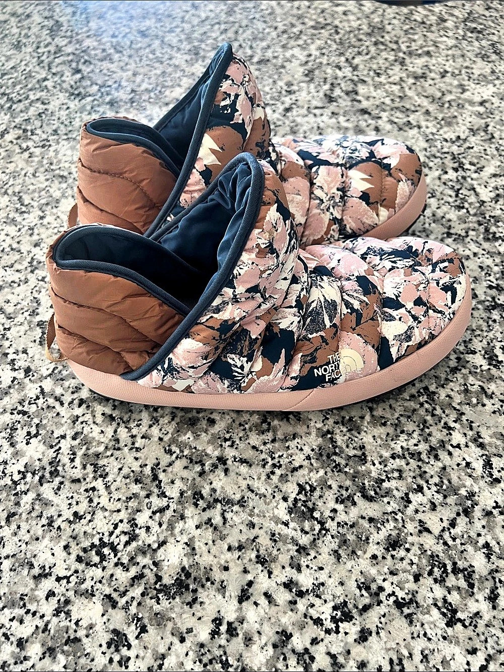 The North Face ThermoBall Lifty Moc Floral Winter Boots Pink & Black